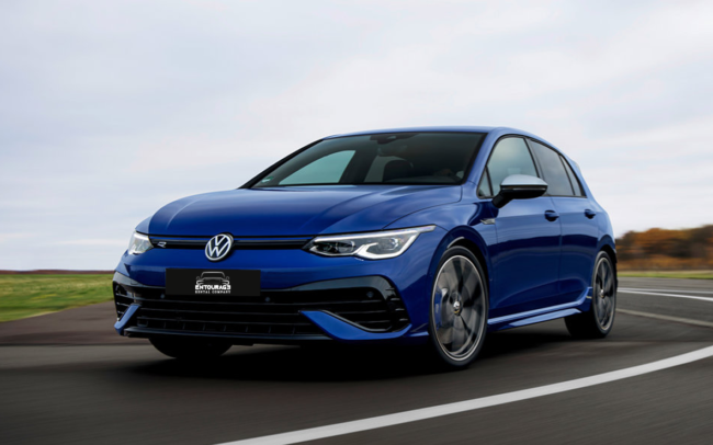 Picture of the Volkswagen Golf R sports car in blue